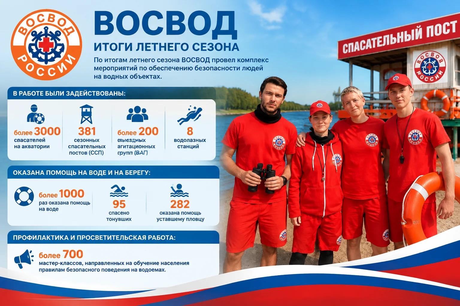 Итоги деятельности ВОСВОД за летний сезон 2026г